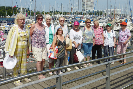 Sonne und Schiffe in Travem&uuml;nde