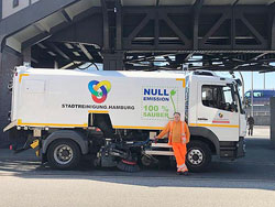 Elektrofahrzeuge bei der Stadtreinigung