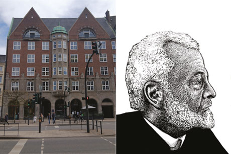 Ehemalige Oberschulbeh&ouml;rde an der Dammtorstra&szlig;e (1911-1913) von Fritz Schumacher (r.),  Foto: (c) stahlpress Medienb