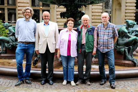 Dr. Arne Offermanns, Bernd Ricanek, Irene Meyer, Wolfgang Crabiell, Andreas Dude (von links)