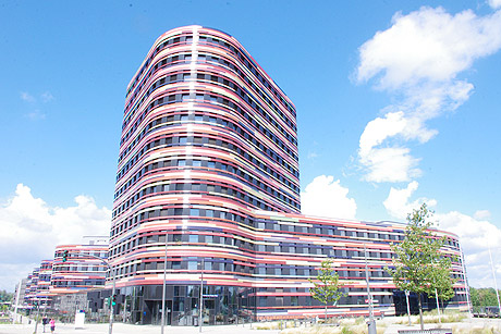 Vielfältiges Wohnviertel auf der Elbinsel